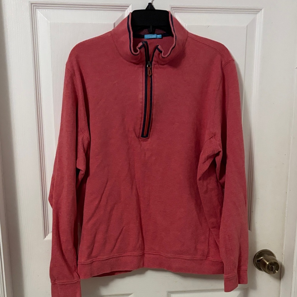 J. McLaughlin Quarter Zip Sweater in Dusty Rose